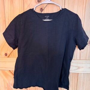 Van Heusen Black Cotton T-Shirt